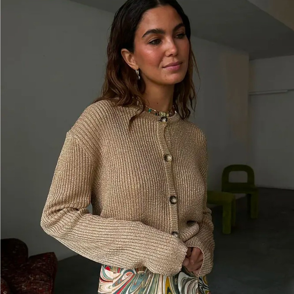 Gold cardigan